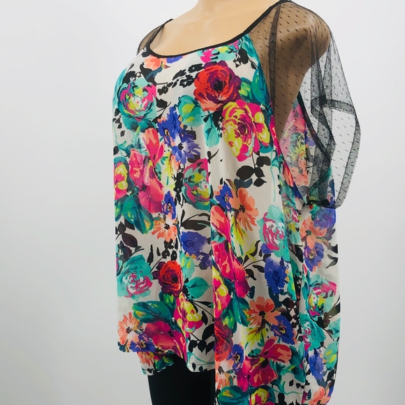 Forever 21 Floral Sheer Blouse - Picture 4 of 5